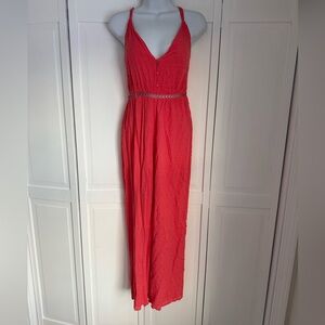 NWT - Lulu's Coral Maxi Jumpsuit